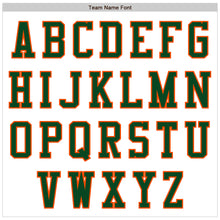 Load image into Gallery viewer, Custom White Orange-Green Bomber Varsity Letterman Two Tone Zipper Jacket
