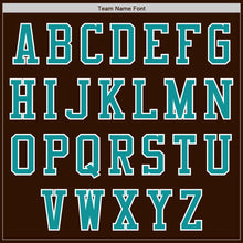 Load image into Gallery viewer, Custom Brown Teal-White Bomber Varsity Letterman Zipper Jacket
