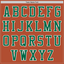 Load image into Gallery viewer, Custom Texas Orange Kelly Green-White Bomber Varsity Letterman Zipper Jacket
