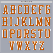 Load image into Gallery viewer, Custom Gray White-Texas Orange Bomber Varsity Letterman Two Tone Zipper Jacket
