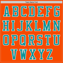 Load image into Gallery viewer, Custom Orange Teal-White Bomber Varsity Letterman Zipper Jacket
