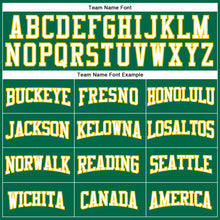 Load image into Gallery viewer, Custom Kelly Green White-Yellow Mesh Authentic Football Jersey
