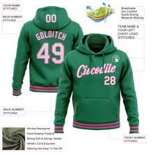 Load image into Gallery viewer, Custom Stitched Kelly Green White-Pink Sports Pullover Sweatshirt Hoodie
