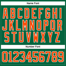 Load image into Gallery viewer, Custom Kelly Green Orange-White Hockey Lace Neck Jersey
