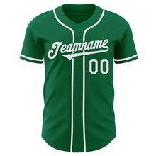 Load image into Gallery viewer, Custom Kelly Green White Authentic Baseball Jersey
