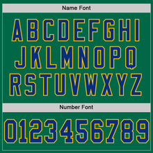 Load image into Gallery viewer, Custom Kelly Green Royal-Yellow Mesh Authentic Football Jersey
