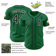 Load image into Gallery viewer, Custom Kelly Green Black-White Authentic Baseball Jersey
