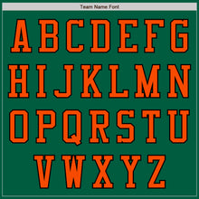 Load image into Gallery viewer, Custom Kelly Green Orange-Black Authentic Baseball Jersey
