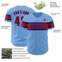 Load image into Gallery viewer, Custom Light Blue Red-Royal Authentic Baseball Jersey
