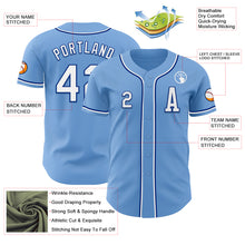 Load image into Gallery viewer, Custom Light Blue White-Royal Authentic Baseball Jersey
