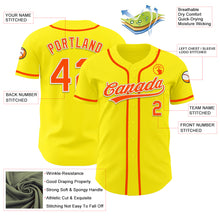 Load image into Gallery viewer, Custom Light Yellow Orange-White Authentic Baseball Jersey
