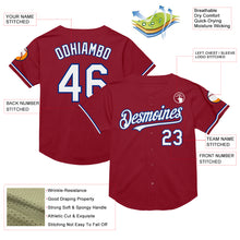 Load image into Gallery viewer, Custom Maroon White-Royal Mesh Authentic Throwback Baseball Jersey
