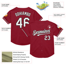 Load image into Gallery viewer, Custom Maroon White-Black Mesh Authentic Throwback Baseball Jersey
