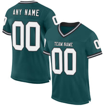 Load image into Gallery viewer, Custom Midnight Green Gray-Black Mesh Authentic Throwback Football Jersey
