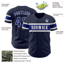 Load image into Gallery viewer, Custom Navy Royal-White Authentic Baseball Jersey
