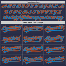 Load image into Gallery viewer, Custom Navy Blue-Orange Authentic Throwback Baseball Jersey
