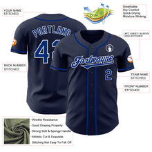 Load image into Gallery viewer, Custom Navy Royal-White Authentic Baseball Jersey
