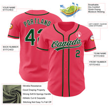 Load image into Gallery viewer, Custom Neon Pink Green-White Authentic Baseball Jersey
