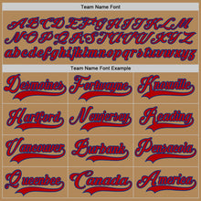 Load image into Gallery viewer, Custom Old Gold Red-Royal Hockey Jersey
