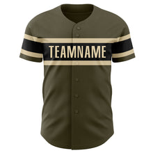 Load image into Gallery viewer, Custom Olive Black-Cream Authentic Salute To Service Baseball Jersey
