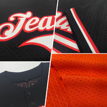 Load image into Gallery viewer, Custom Orange Aqua-White Mesh Authentic Throwback Baseball Jersey
