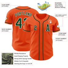 Load image into Gallery viewer, Custom Orange Green-White Authentic Baseball Jersey
