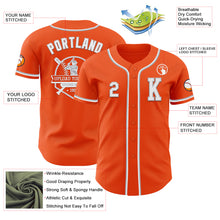 Load image into Gallery viewer, Custom Orange White-Gray Authentic Baseball Jersey
