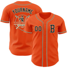 Load image into Gallery viewer, Custom Orange Black-City Cream Authentic Baseball Jersey
