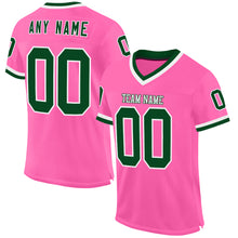 Load image into Gallery viewer, Custom Pink Green-White Mesh Authentic Throwback Football Jersey
