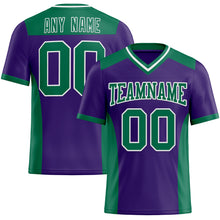 Load image into Gallery viewer, Custom Purple Kelly Green-White Mesh Authentic Football Jersey
