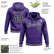 Load image into Gallery viewer, Custom Stitched Purple Black-White Sports Pullover Sweatshirt Hoodie
