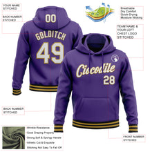 Load image into Gallery viewer, Custom Stitched Purple Old Gold-Black Sports Pullover Sweatshirt Hoodie
