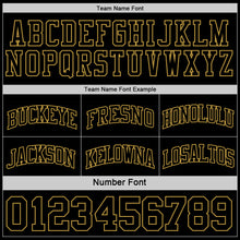 Load image into Gallery viewer, Custom Reversible Black Old Gold Double Side Authentic Basketball Jersey
