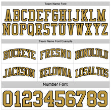 Load image into Gallery viewer, Custom Reversible Black Old Gold-White Double Side Authentic Basketball Jersey
