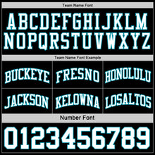 Load image into Gallery viewer, Custom Reversible Black White-Teal Double Side Authentic Basketball Jersey
