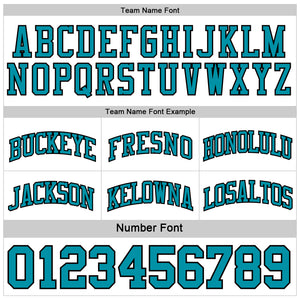 Custom Reversible Black White-Teal Double Side Authentic Basketball Jersey