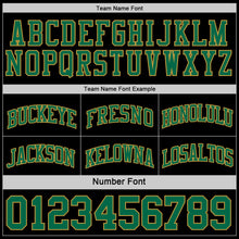 Load image into Gallery viewer, Custom Reversible Black Kelly Green-Old Gold Double Side Authentic Basketball Jersey
