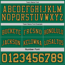 Load image into Gallery viewer, Custom Reversible Black Kelly Green-Old Gold Double Side Authentic Basketball Jersey
