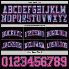 Load image into Gallery viewer, Custom Reversible Black Pink-Light Blue Double Side Authentic Basketball Jersey
