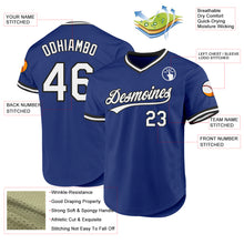 Load image into Gallery viewer, Custom Royal White-Black Authentic Throwback Baseball Jersey
