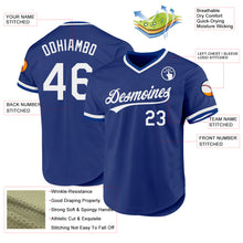 Load image into Gallery viewer, Custom Royal White Authentic Throwback Baseball Jersey
