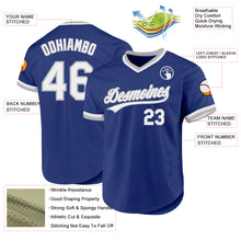 Load image into Gallery viewer, Custom Royal White-Gray Authentic Throwback Baseball Jersey
