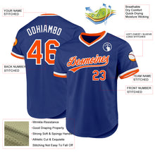 Load image into Gallery viewer, Custom Royal Orange-White Authentic Throwback Baseball Jersey
