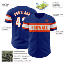 Load image into Gallery viewer, Custom Royal White-Orange Authentic Baseball Jersey
