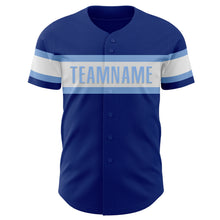 Load image into Gallery viewer, Custom Royal White-Light Blue Authentic Baseball Jersey
