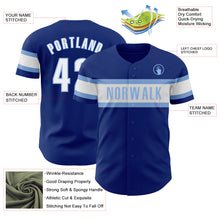 Load image into Gallery viewer, Custom Royal White-Light Blue Authentic Baseball Jersey
