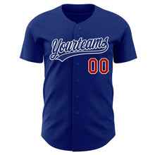 Load image into Gallery viewer, Custom Royal Red-White Authentic Baseball Jersey
