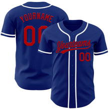 Load image into Gallery viewer, Custom Royal Red-White Authentic Baseball Jersey
