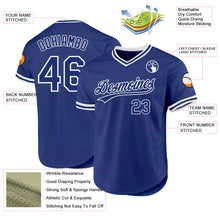 Load image into Gallery viewer, Custom Royal White Authentic Throwback Baseball Jersey
