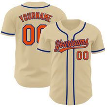 Load image into Gallery viewer, Custom Sand Orange-Royal Authentic Baseball Jersey
